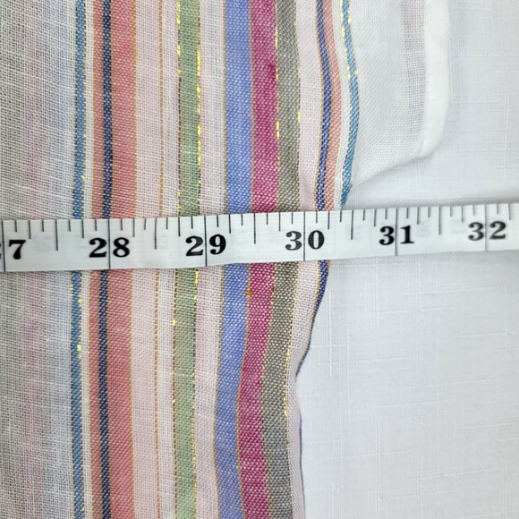 Uncommon Sense Striped COVERUP Womens Size S/M Multicolor Linen Blend Beach NWT - Picture 6 of 16